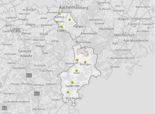 Natagora Ostbelgien map